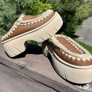 MOU Eskimo Clog Twist sx 36 nubuck cognac